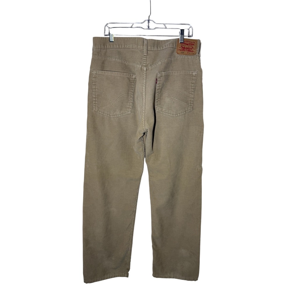 Vintage Y2K Levis 569 Mens Corduroy Pants Beige Loose Straight Fit W34 L34 - Picture 3 of 6